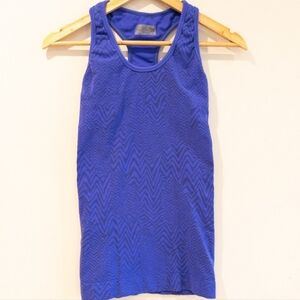 Athleta Purple-blue Scoop Neck Racerback Athletic Bra Tank